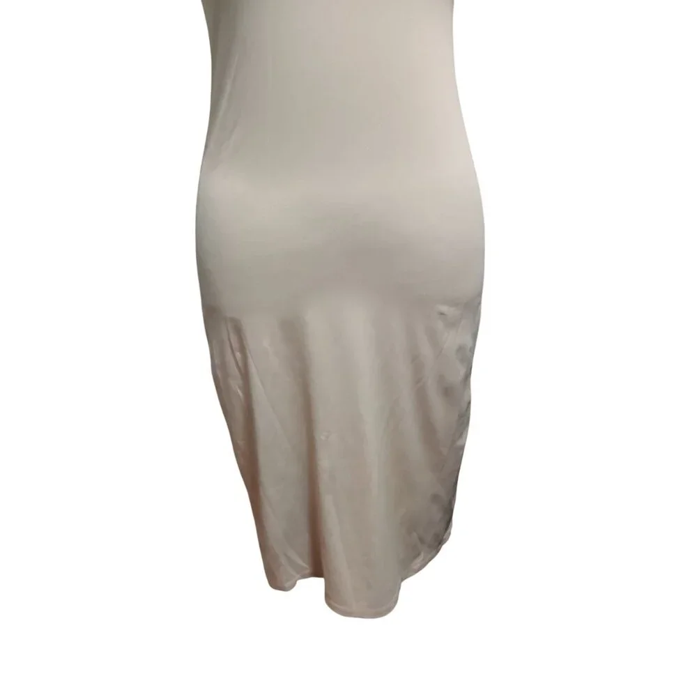 House of California M Nude Nylon Slip Dress Vintage Made in USA Shapewear Liner